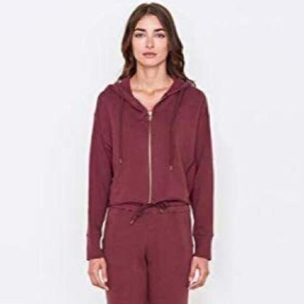 Sundry Red Peace And Love Cropped Hoodie - M/L 🇺🇸